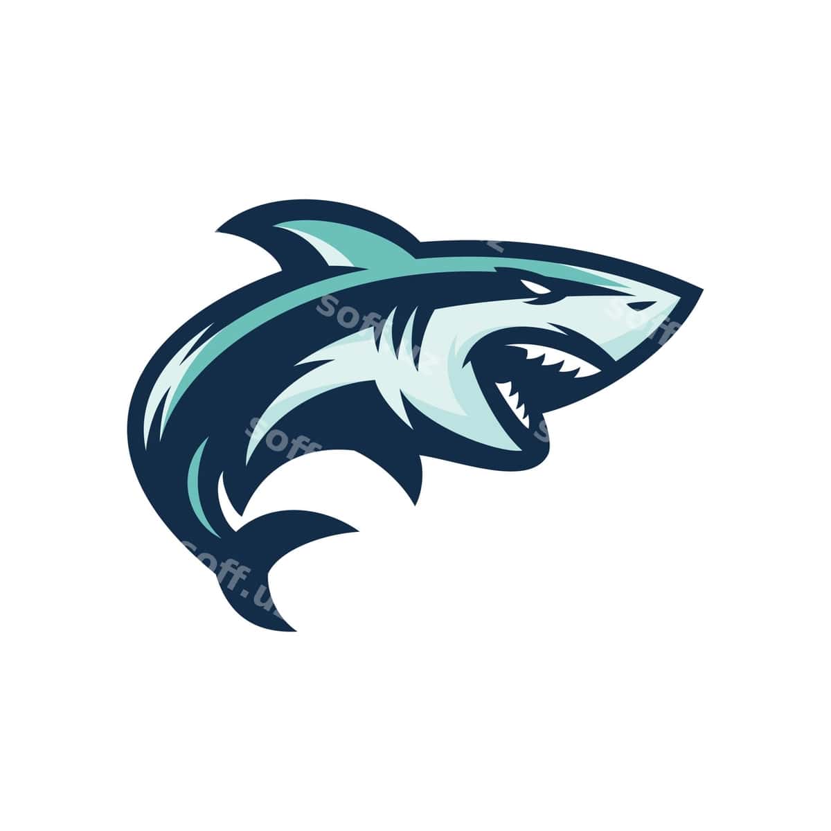 Akula vektor ikon illustratsiya masot | Shark vector icon illustration mascot 1