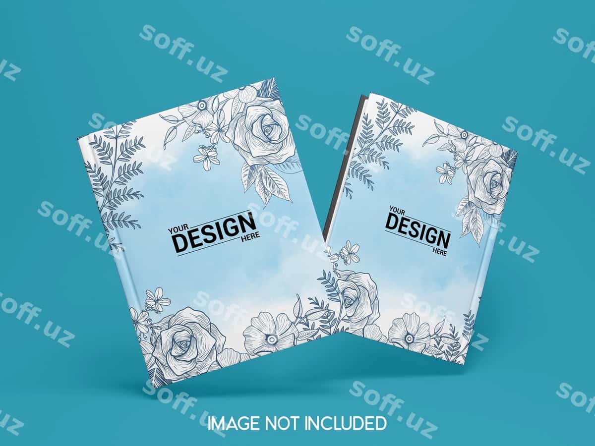 Oddiy kitob varaq namunasi | Simple book cover mockup 1