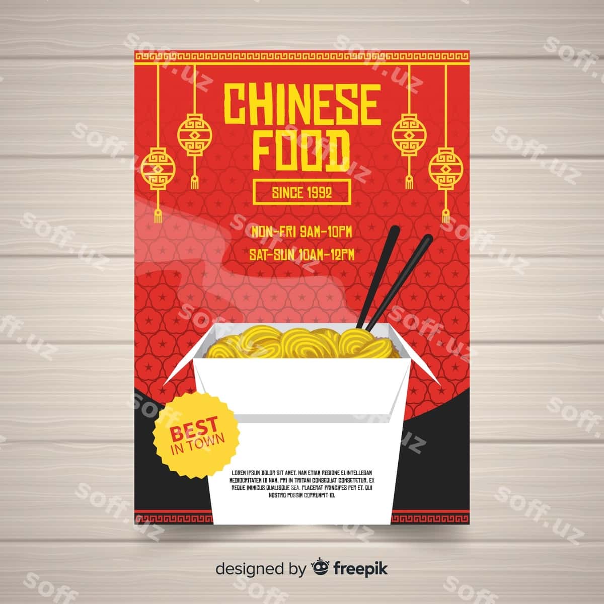 Oddiy xitoy ovqatlari flyeri | Simple chinese food flyer 1