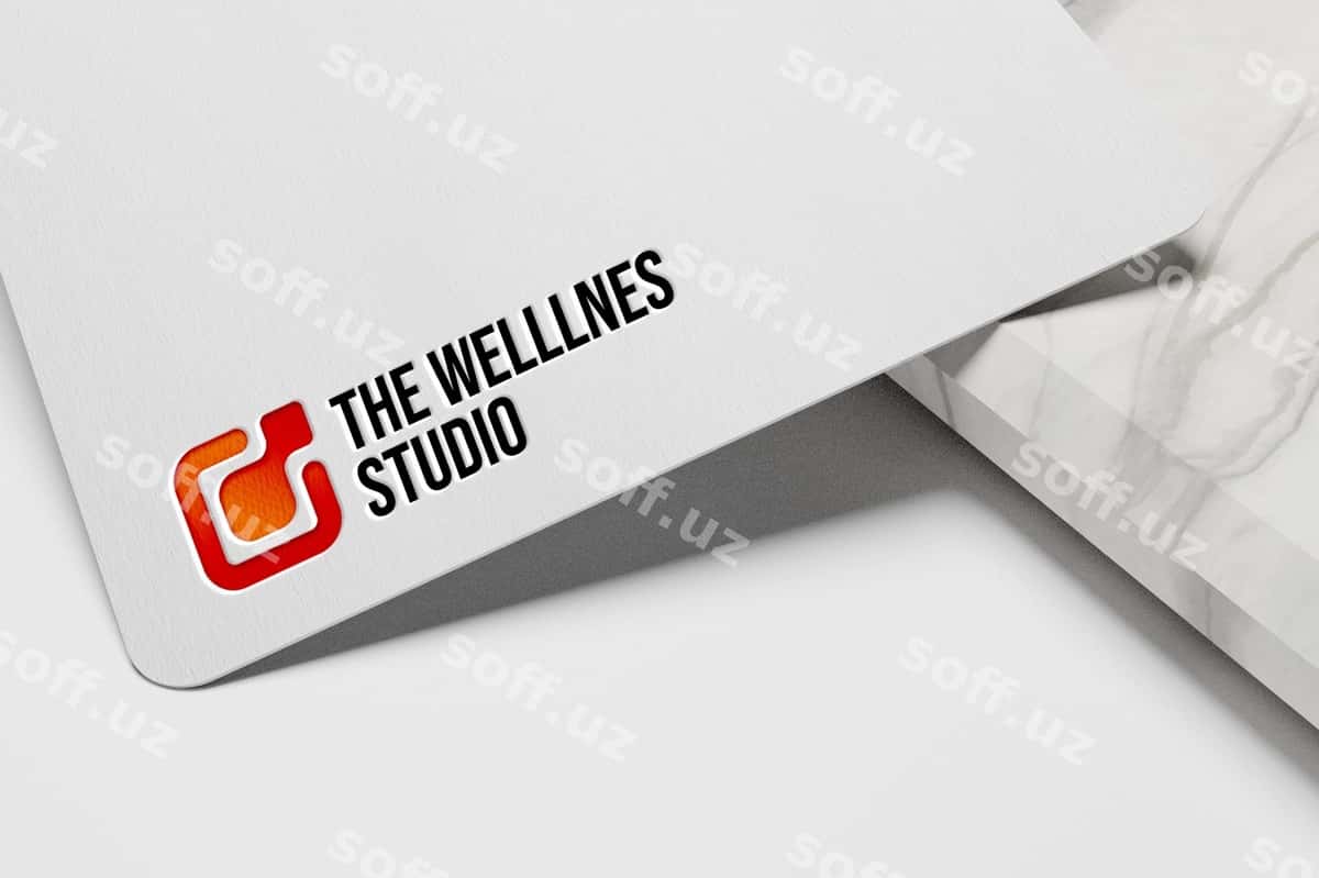 Oddiy qoplanadigan logotip mockup oq qog'oz | Simple embossed logo mockup white paper 1