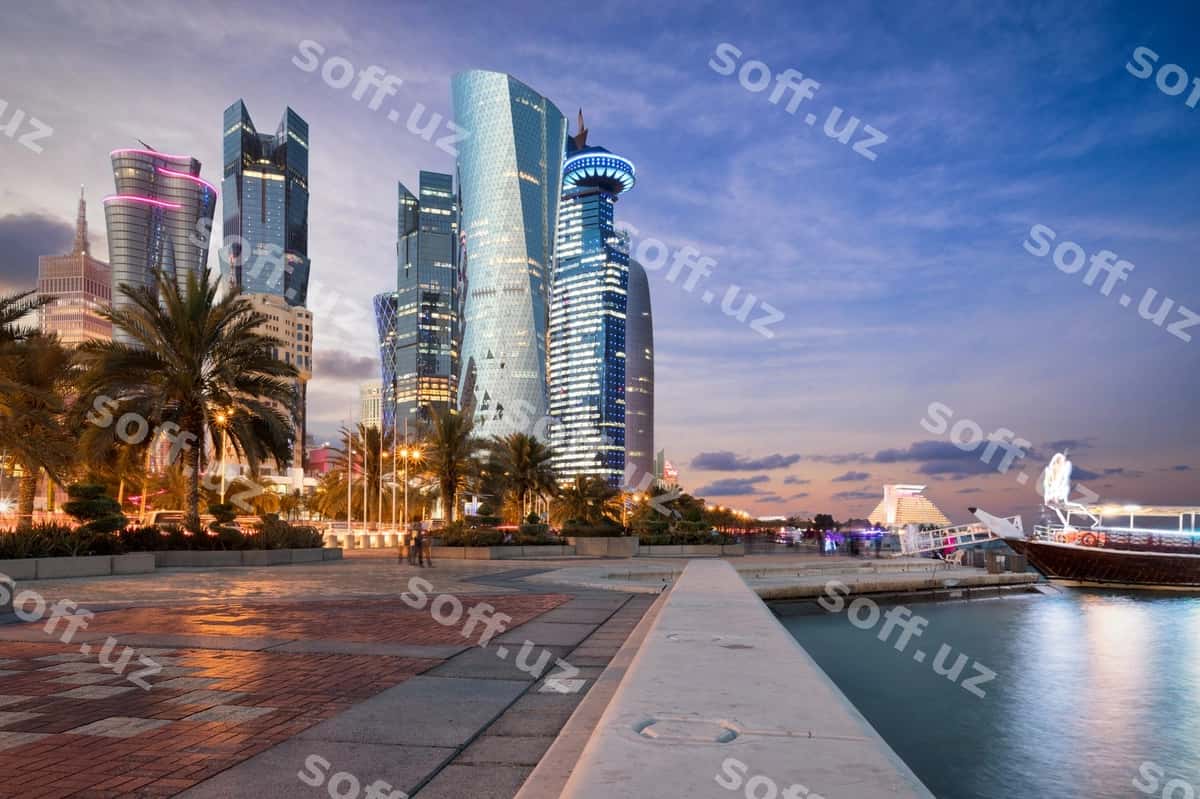 Gömböz binolar sahil kechki | Skyscrapers shore dusk 1