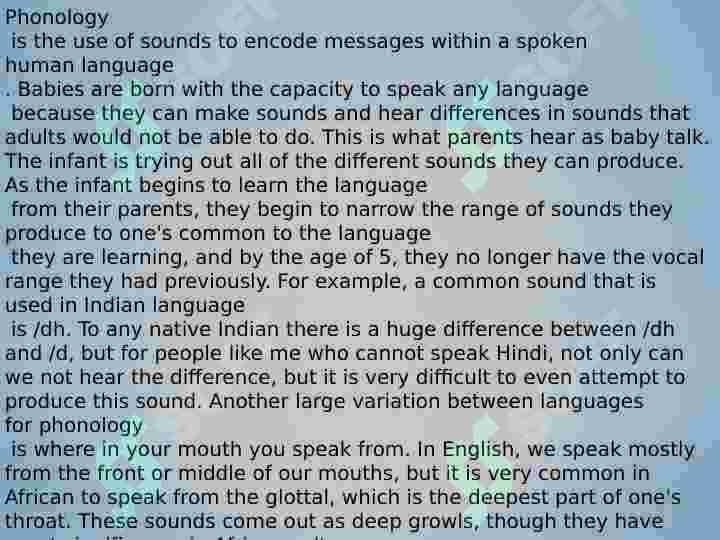 The systematic stricture of language 3