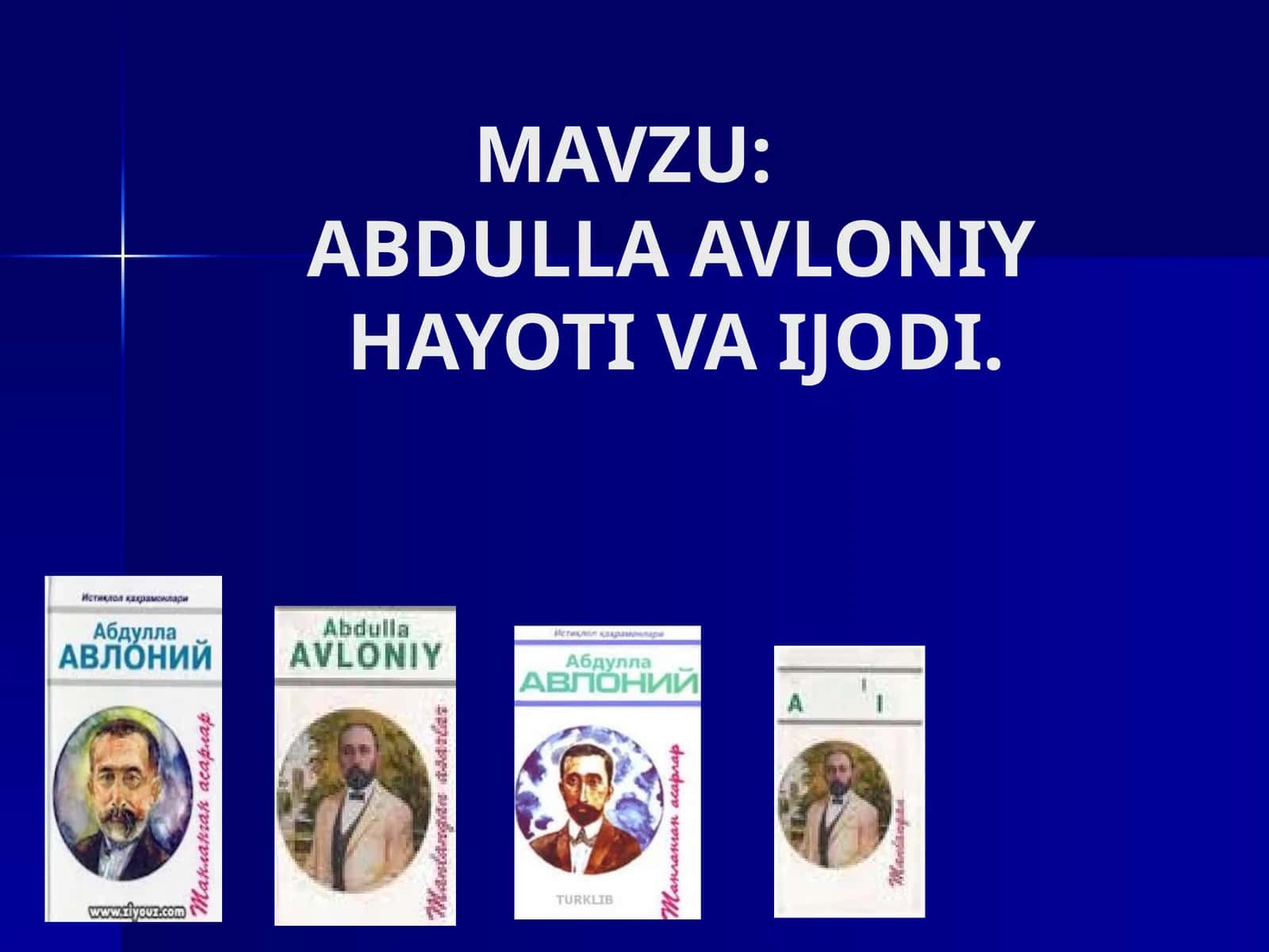 ABDULLA AVLONIY HAYOTI VA IJODI 1