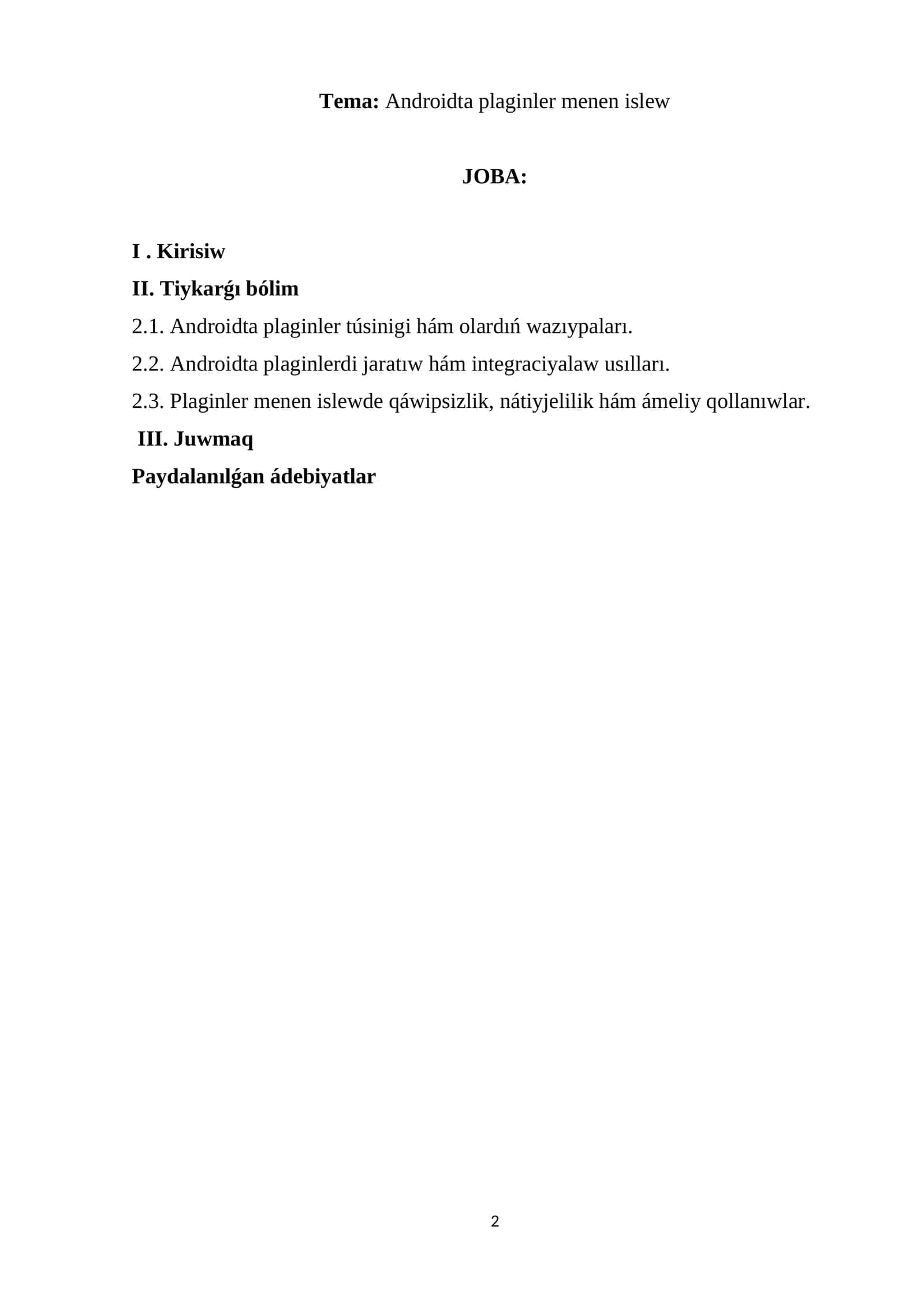 Androidta plaginler menen islew 1