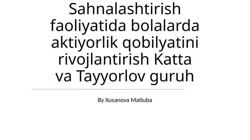Aktiyorlik qobilyati 1