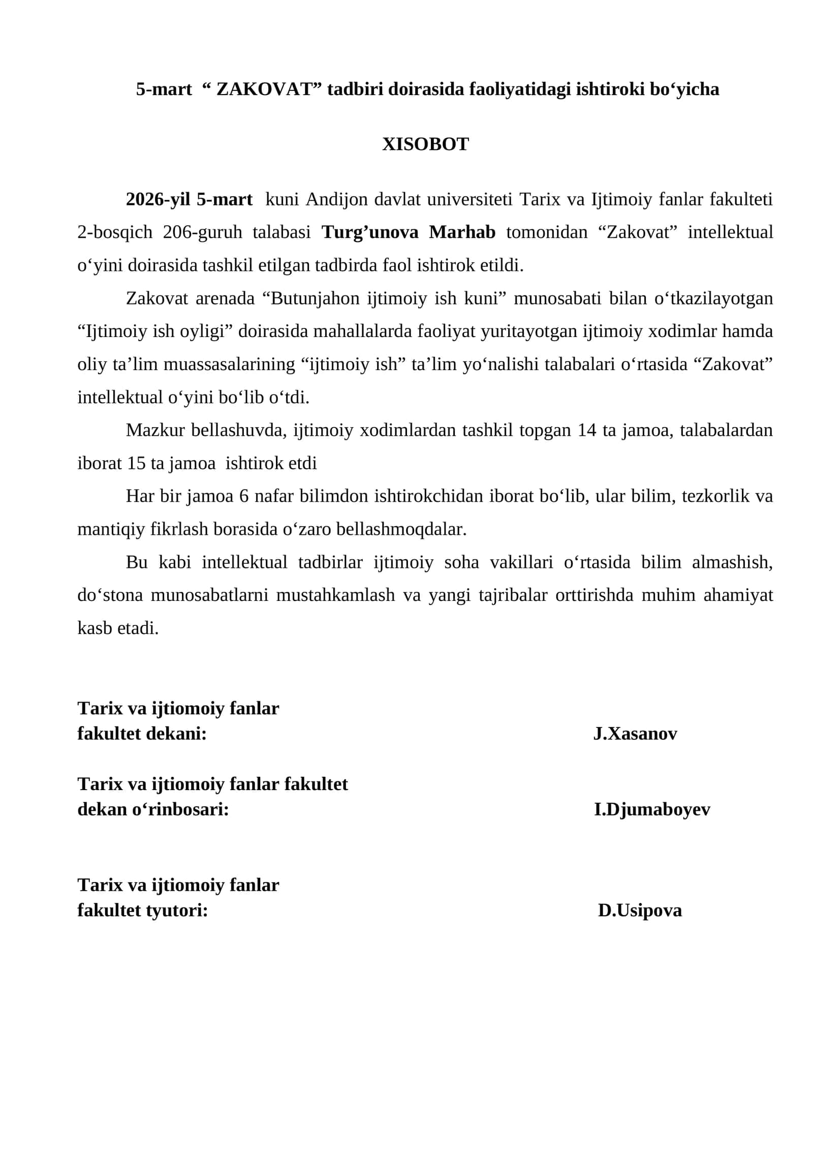 Zakovat intellektual o'yini 1