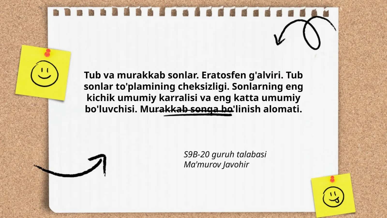 Tub va murakkab sonlar 1