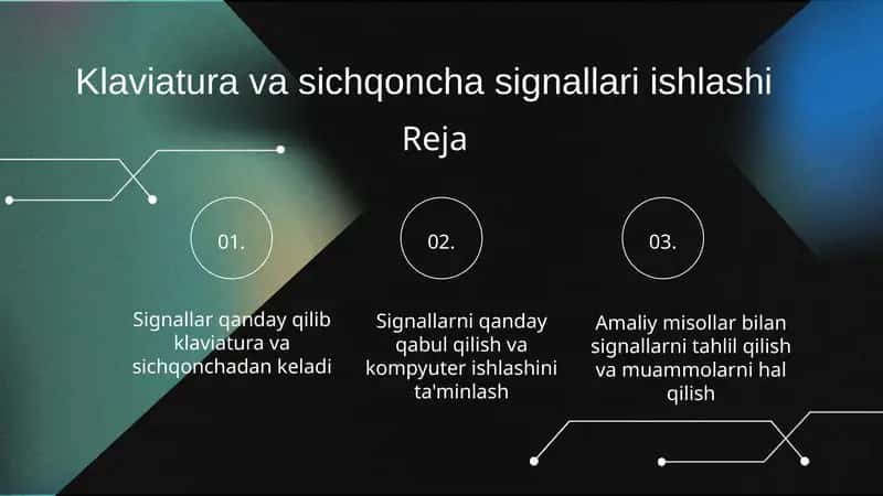 Klaviatura va sichqoncha signallari ishlashi 1
