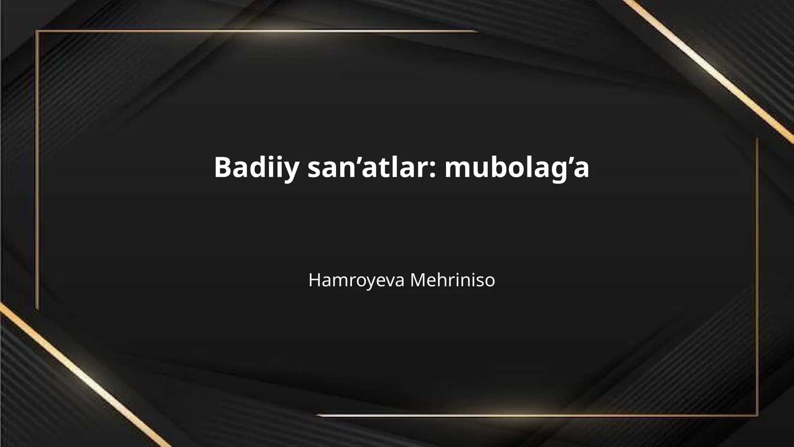 Badiiy san’atlar: mubolag’a 1