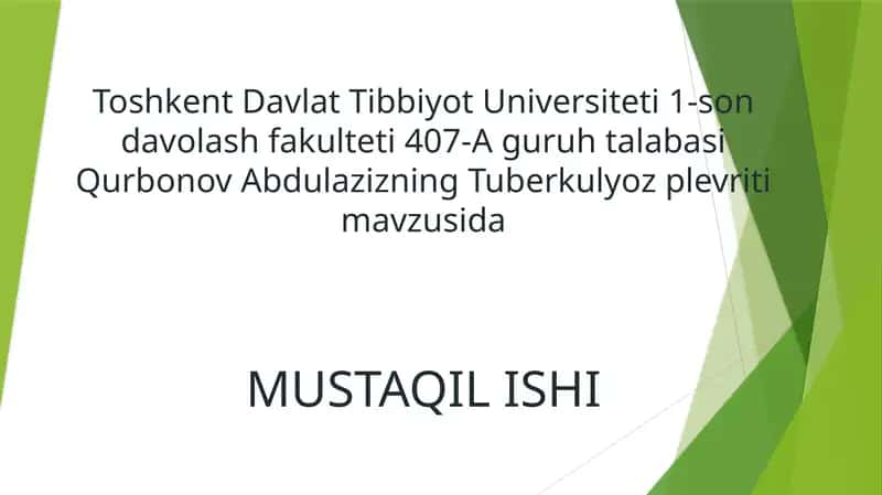 Tuberkulyoz plevriti 1