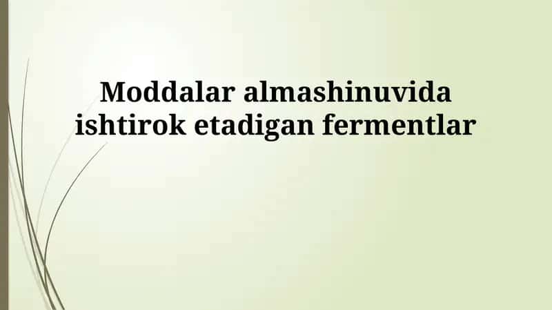 Siydik kislotasi sikli fermentlari 1