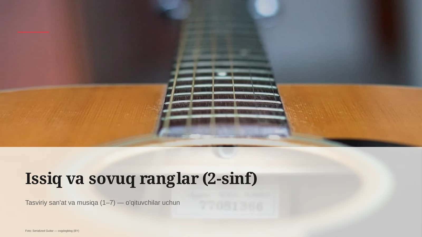 Issiq va sovuq ranglar (2-sinf) 1