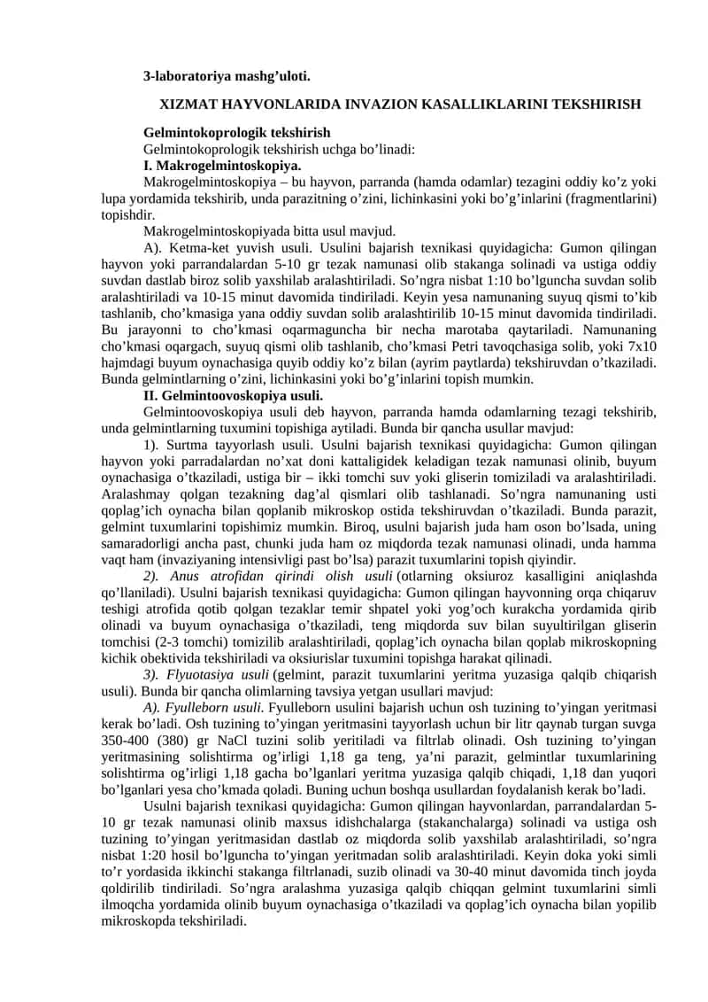 Gelmintokoprologik tekshirish 1