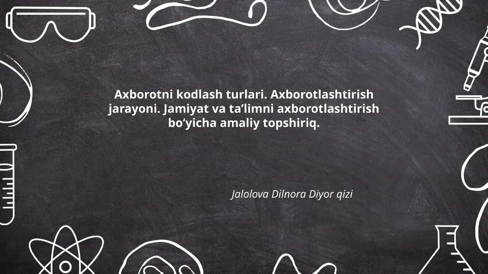 Axborotni kodlash turlari 1