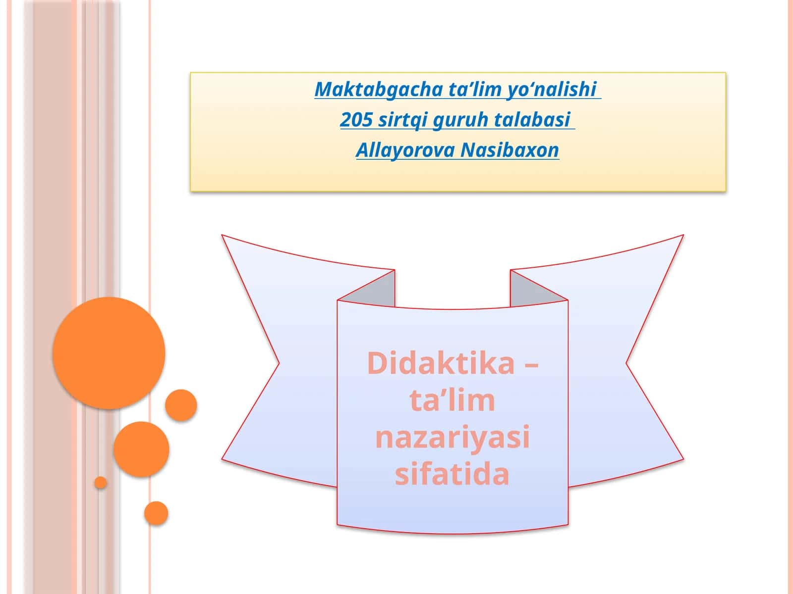 Maktabgacha ta'lim yo'nalishi 1