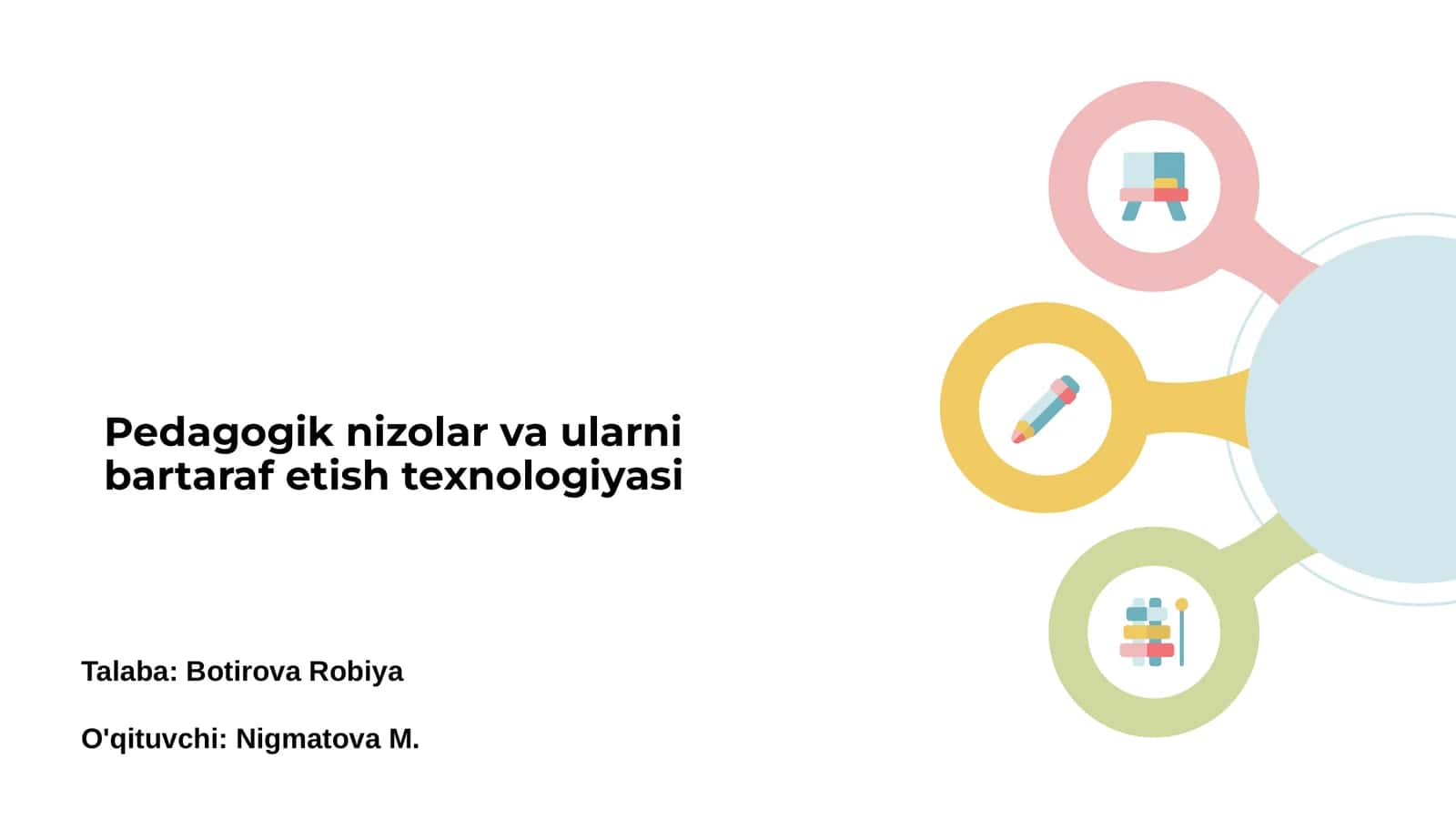 Pedagogik nizolar va ularni bartaraf etish texnologiyasi 1