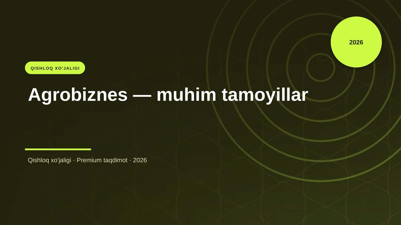 Agrobiznes — muhim tamoyillar 1
