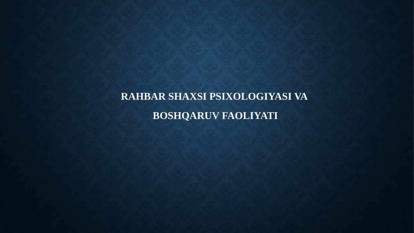 Раҳбар шахси 1