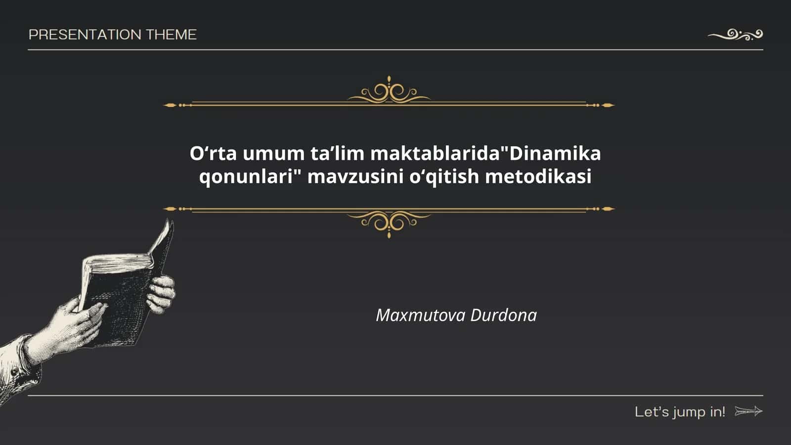 Dinamika qonunlari o'qitish metodikasi 1