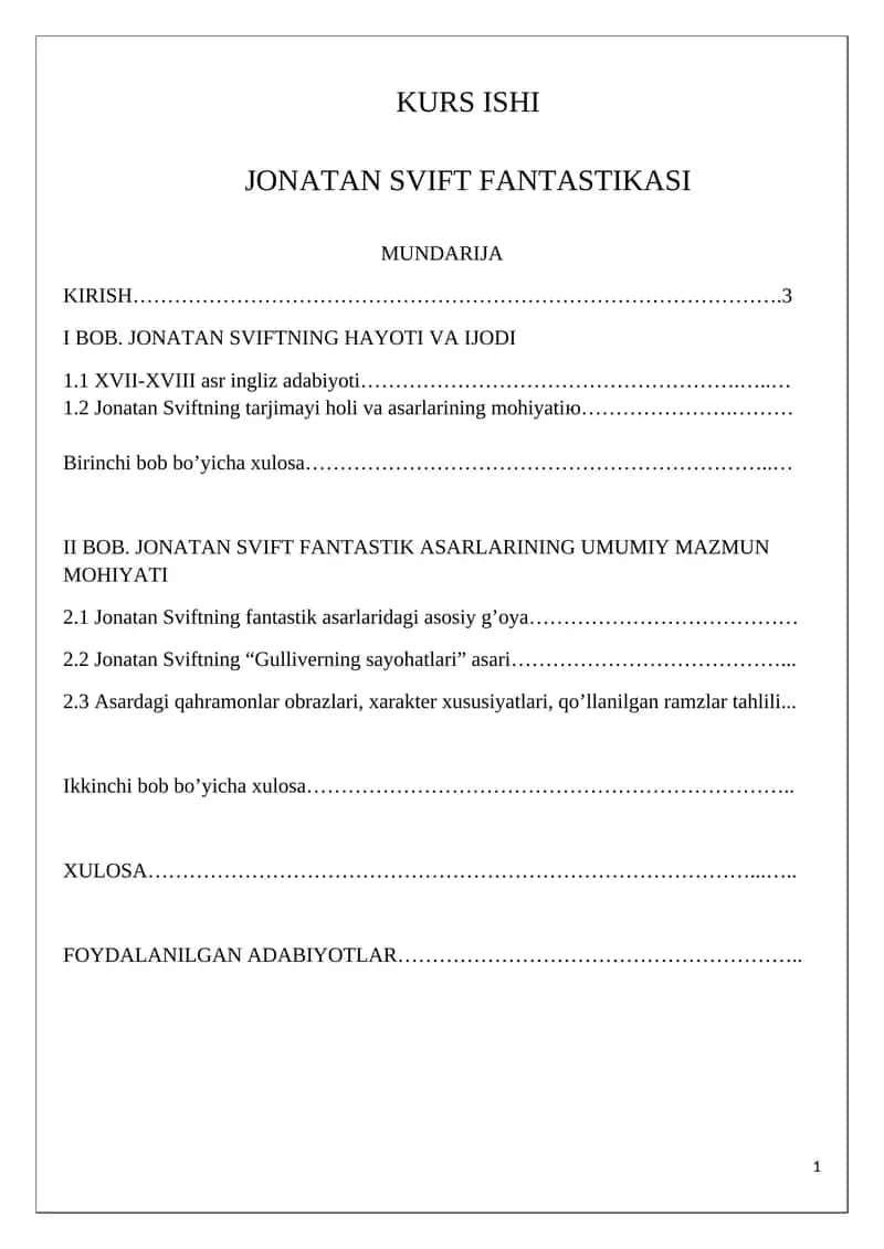 JONATAN SVIFT FANTASTIKASI 1