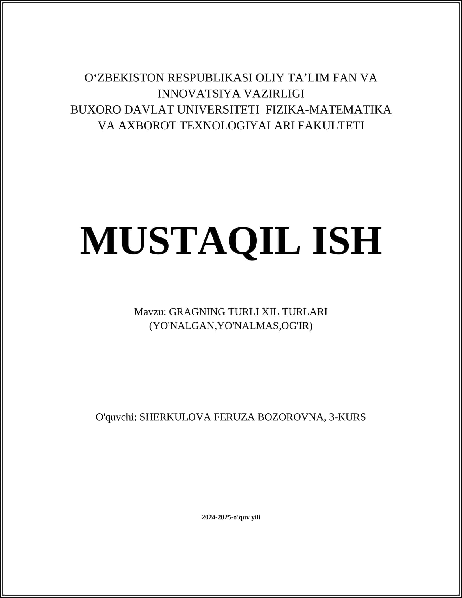Yo'nalgan graf asoslari 1