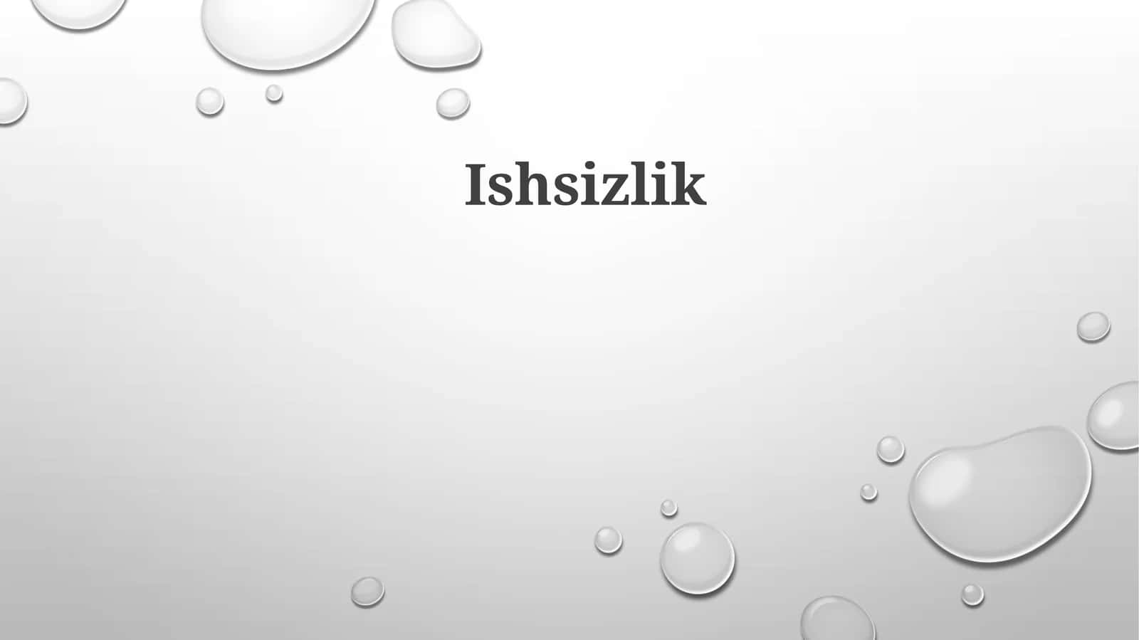 Ishsizlik 1