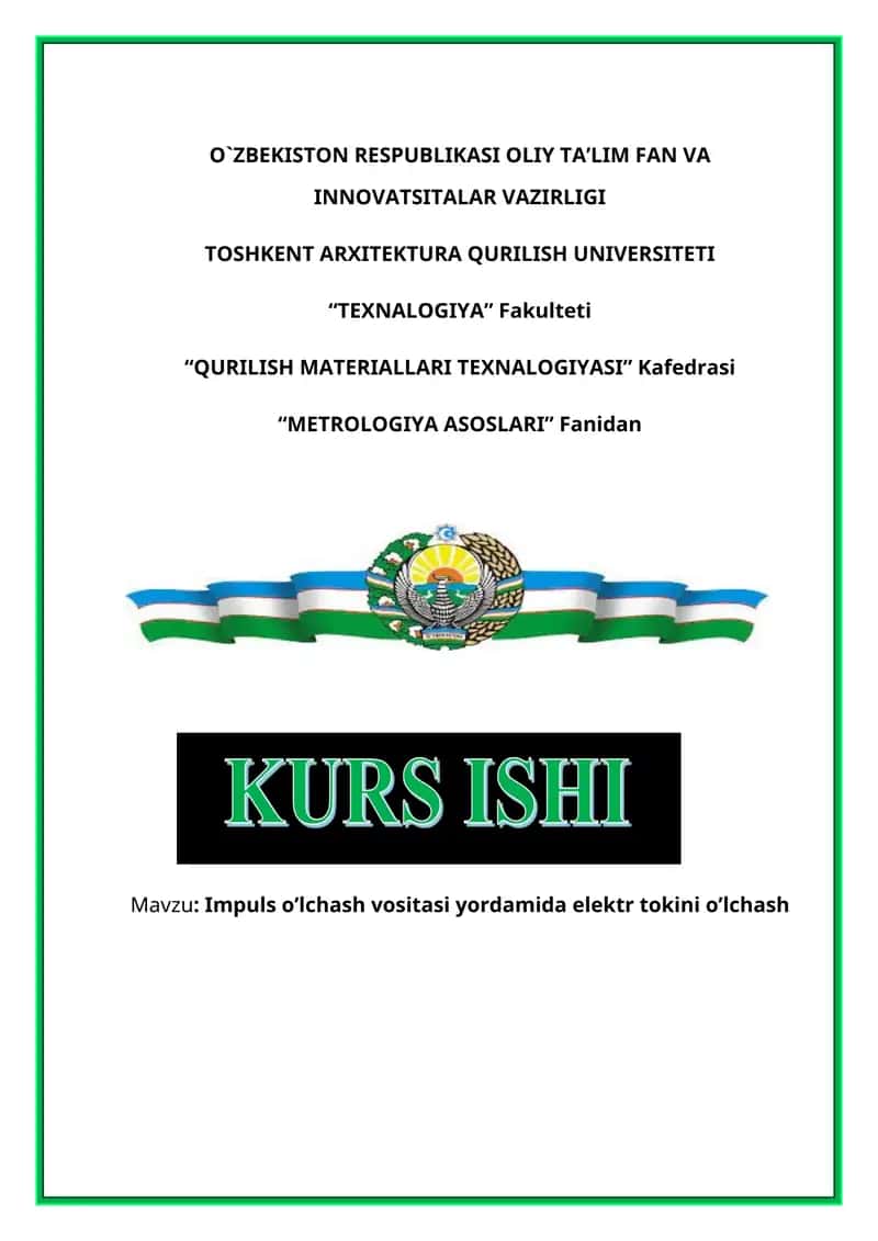 Impuls o’lchash vositasi 1