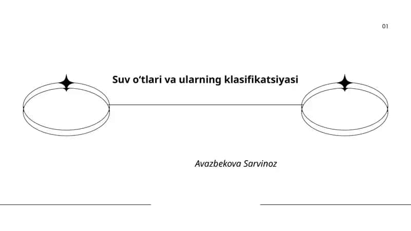 Suv oʻtlari va ularning klasifikatsiyasi 1