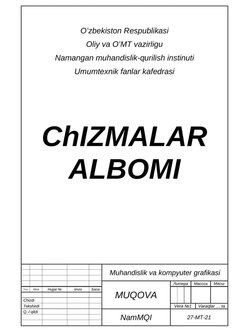 ChIZMALAR ALBOMI 1
