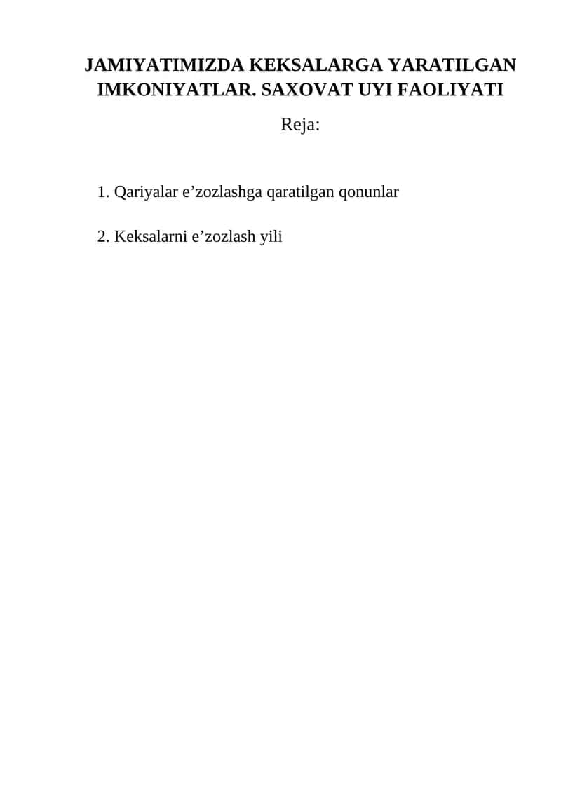 Keksalarni e’zozlash yili 1