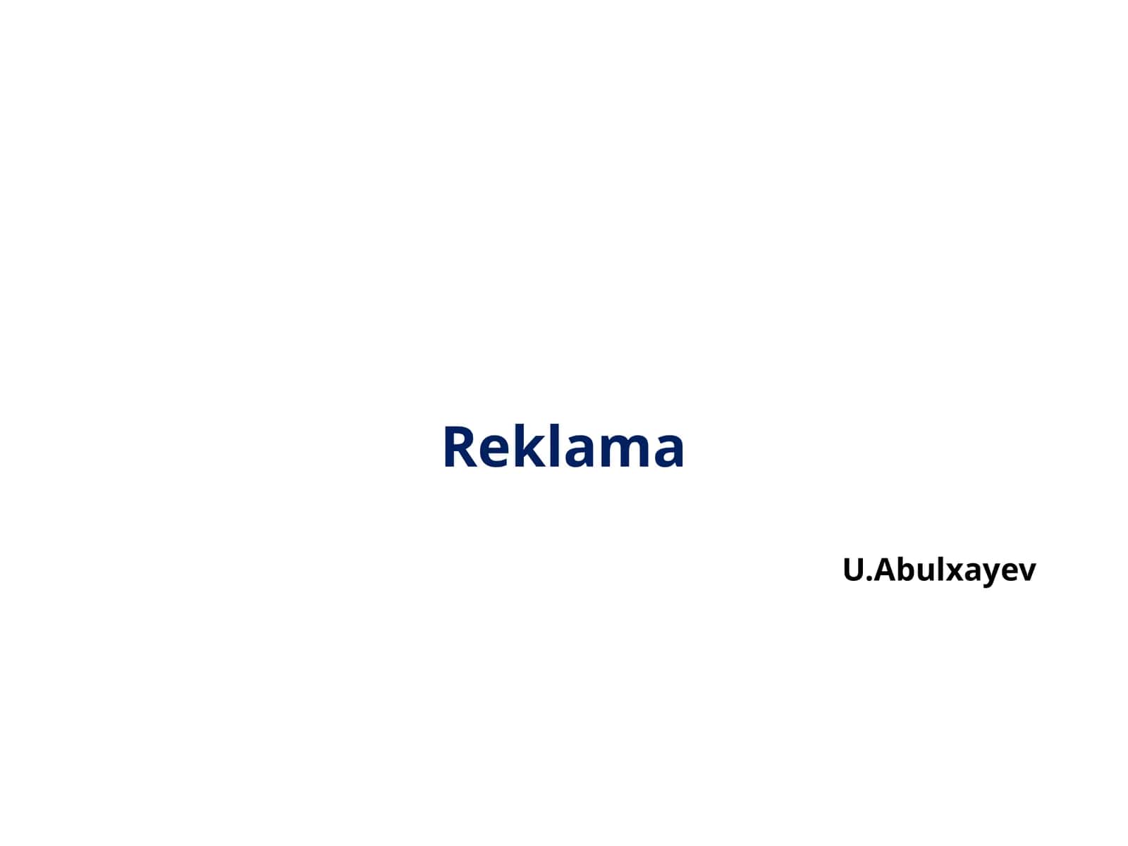 Reklama 1