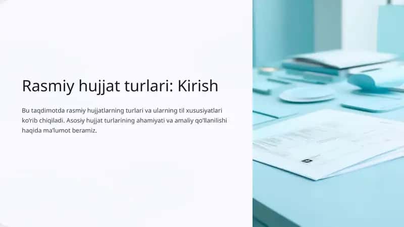 Rasmiy hujjat turlari 1