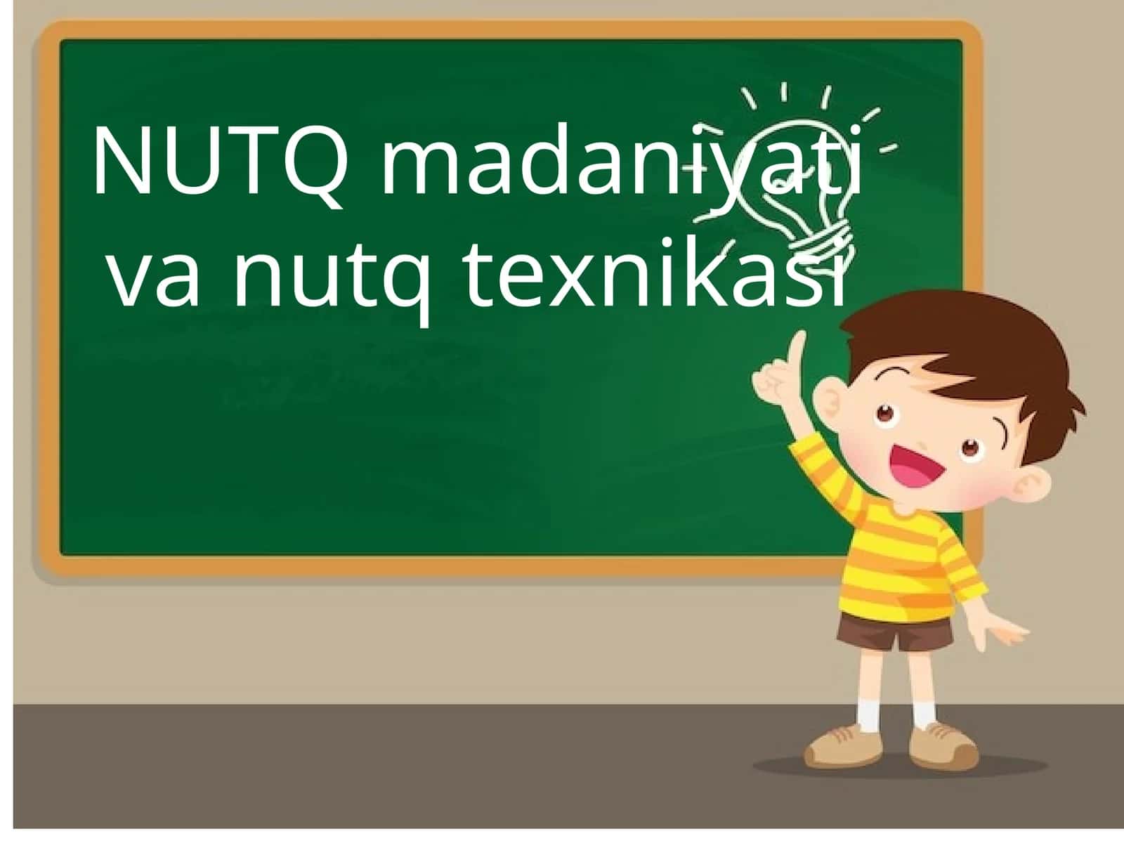 NUTQ madaniyati va nutq texnikasi 1