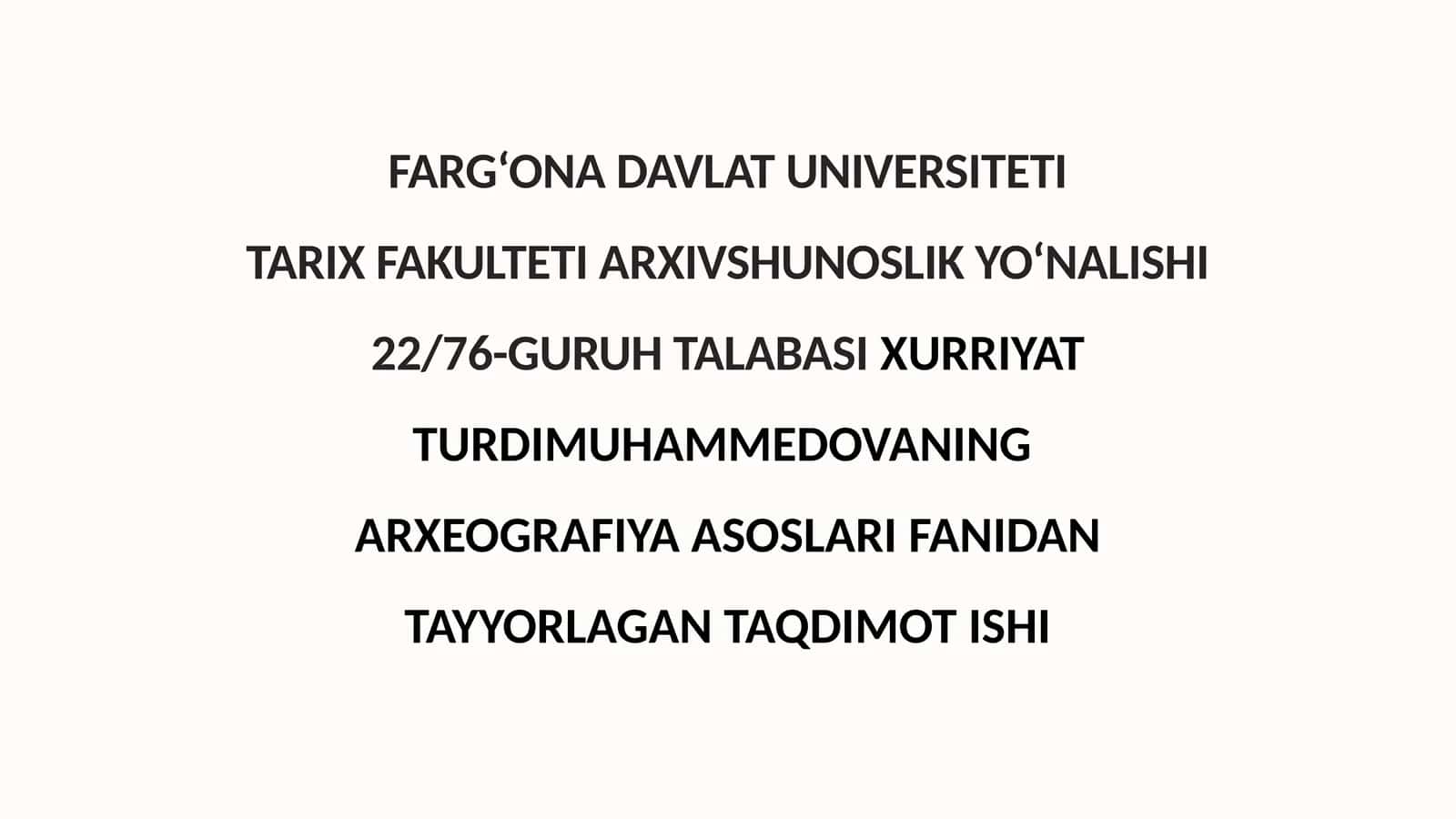Qo'qon xonligi davri hujjatlari 1