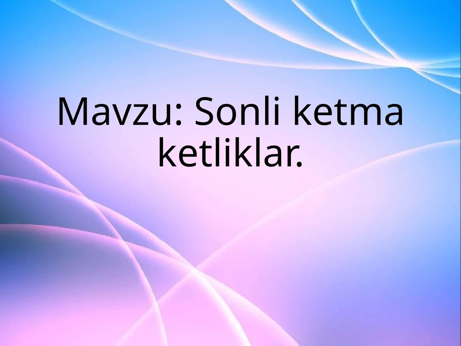 Sonli ketma ketliklar. 1