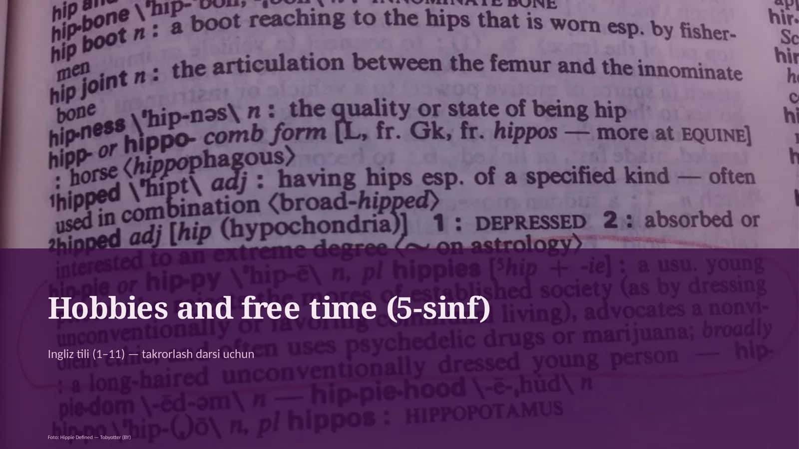 Hobbies and free time (5-sinf) 1