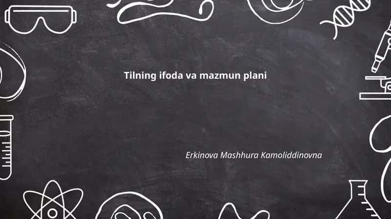 Tilning ifoda va mazmun plani 1
