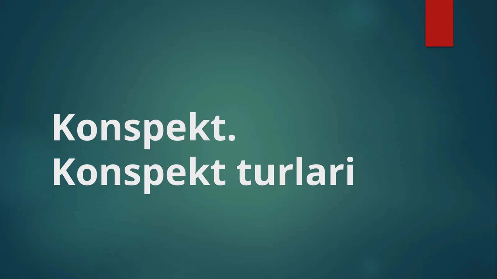 Konspekt 1