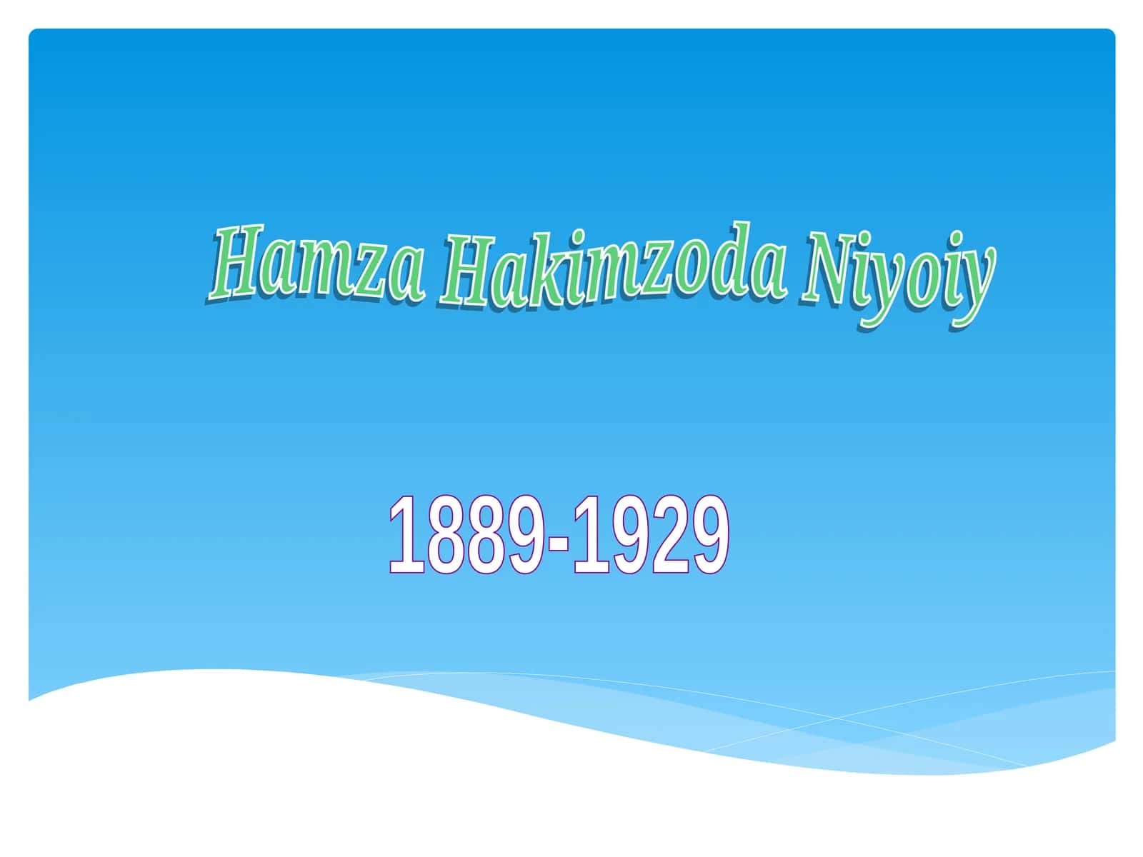 Hamza Hakimzoda Niyoiy 1