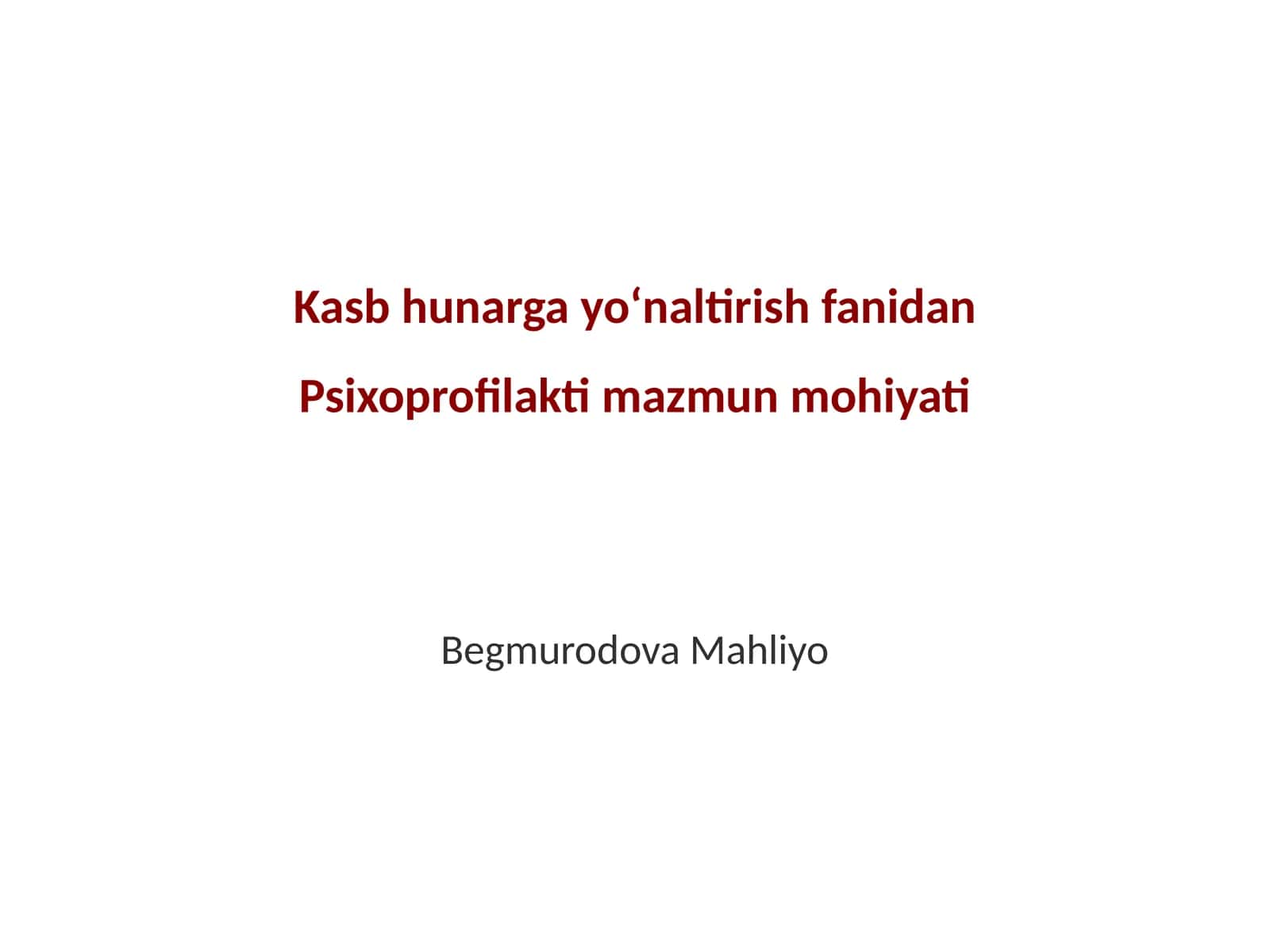 Psixoprofilakti mazmun mohiyati 1