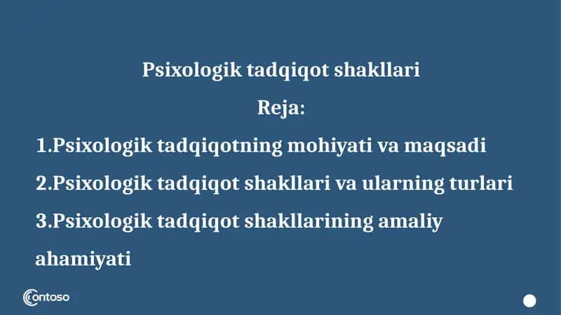 Psixologik tadqiqot shakllari 1