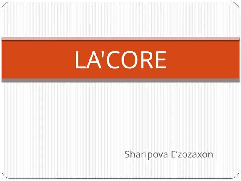 LA'CORE 1