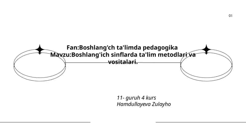 Boshlang'ich sinflarda ta'lim metodlari va vositalari 1