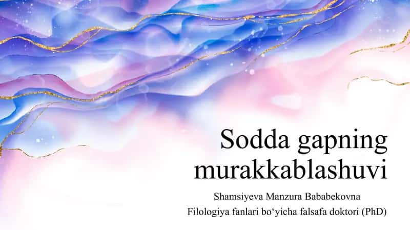 Soddagapning murakkablashuvi 1