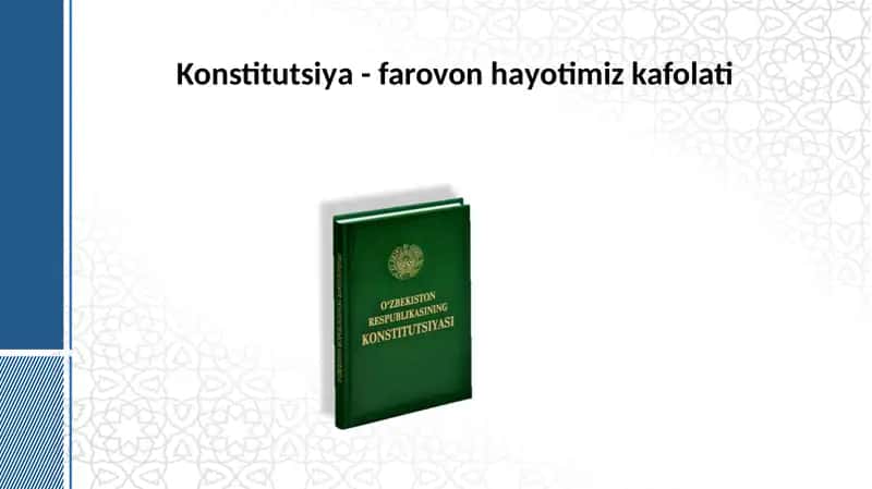 O‘zbekiston Respublikasi Konstitutsiyasi 1