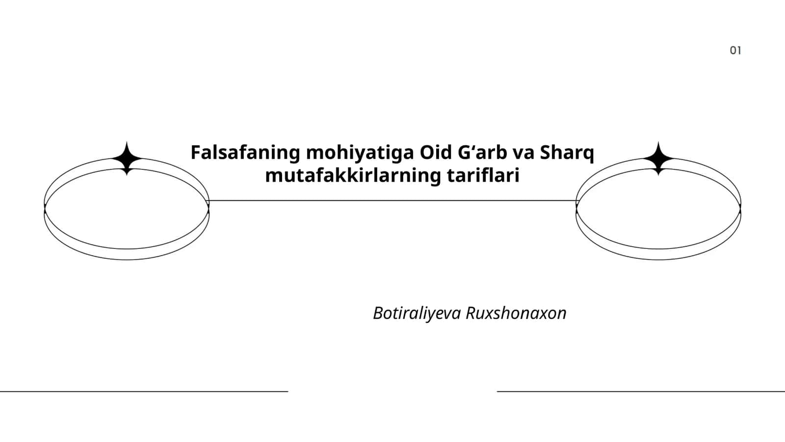 Gʻarb va Sharq mutafakkirlarning falsafiga doir 1
