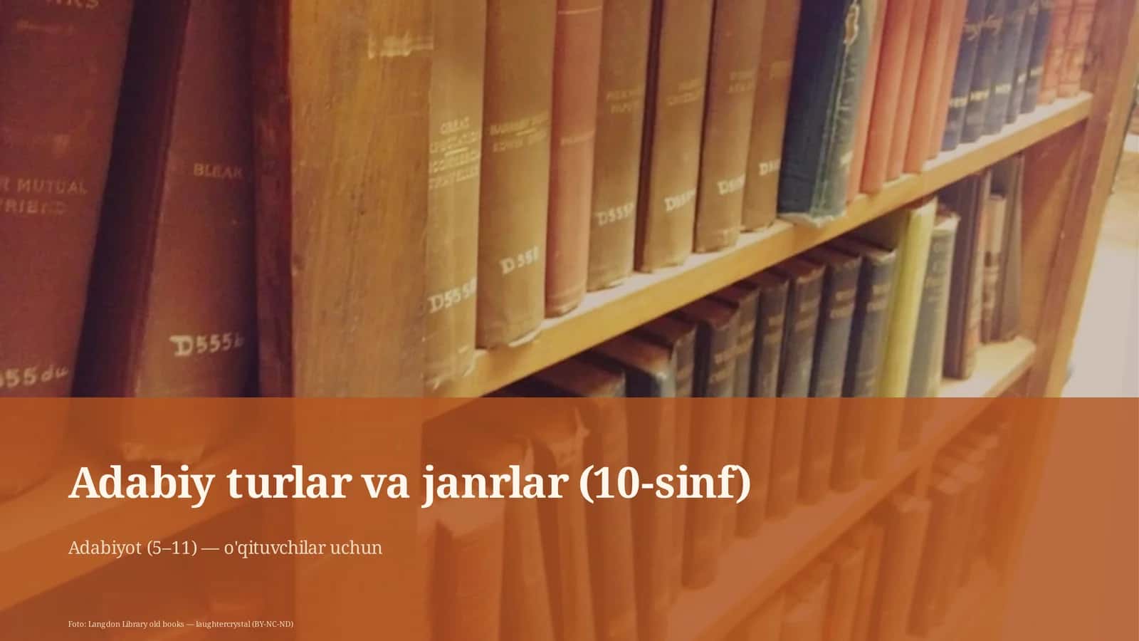 Adabiy turlar va janrlar (10-sinf) 1
