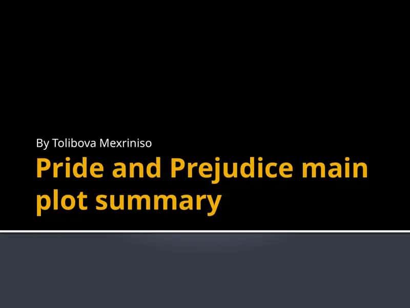 Pride and Prejudice 1