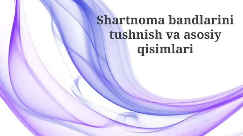 Shartnomabandlarini tuzish 1