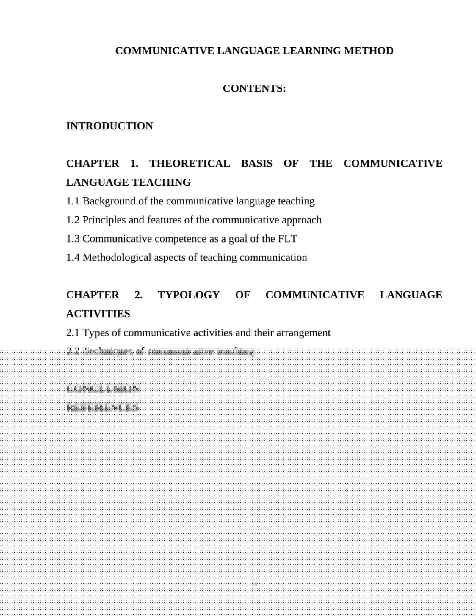 COMMUNICATIVE LANGUAGE LEARNING METHOD 1